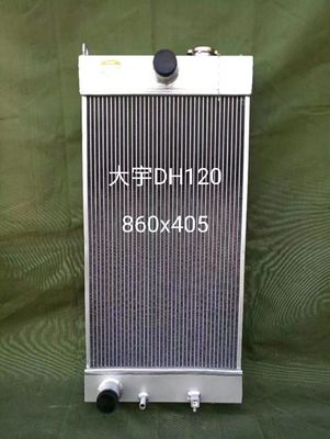 Ensemble de radiateur d'excavatrice Doosan DH120 | Pièce de refroidissement de rechange | Noyau en aluminium épaissi à 4 rangées
