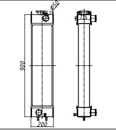 Radiateur d'excavatrice Komatsu PC70-8 | Pièce de refroidissement de rechange en aluminium.