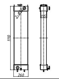 Calibre de Radiator 203-03-12221 50mm d'excavatrice de PC120-8 PC130-8