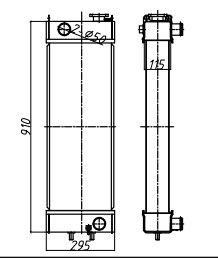Radiateur d'excavatrice Komatsu PC138 | 22B-03-12110 Pièce de refroidissement de rechange