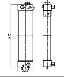 Excavatrice Radiator de PC138-2 KOMATSU 225mm 22B-03-13110 large
