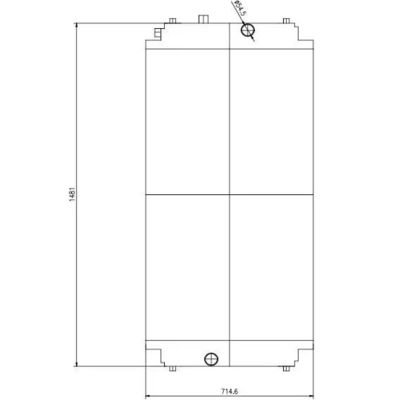 Radiateur d'eau pour moteur diesel en aluminium C18 CATER 250-4452 2504452