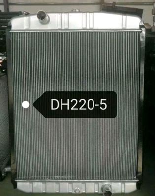 Radiateur d'excavatrice Doosan DH220-5 | Ensemble de radiateur complet de 1060 mm | Noyau en aluminium à plusieurs rangées